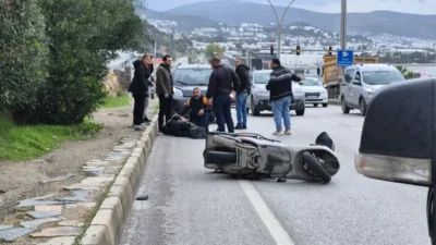 Bodrum'un Konacık Mahallesi'nde sabah saatlerinde meydana gelen motosiklet kazasında, hakimiyetini