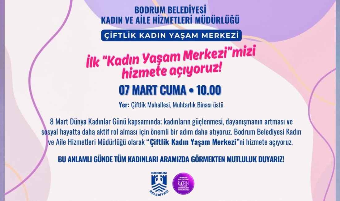 Bodrum Belediyesi, kadınlara yönelik sosyal ve eğitim desteklerini artırmak amacıyla
