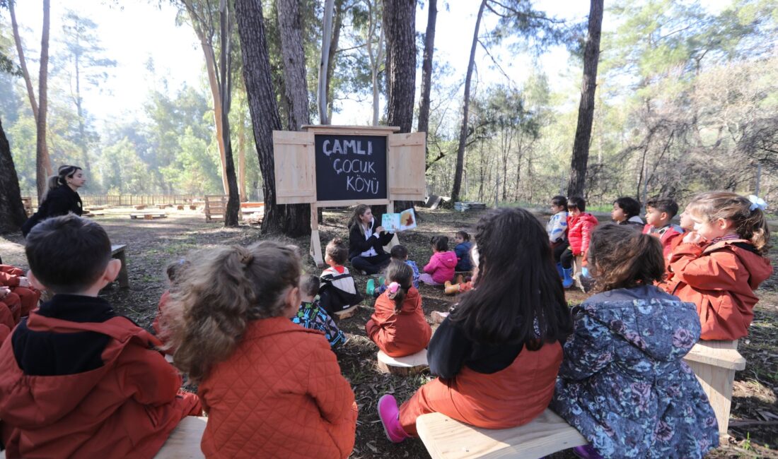 Muğla Büyükşehir Belediyesi, Marmaris Çamlı Mahallesi'nde çocuklara doğa ile iç