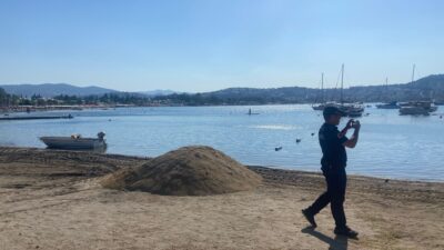 Bodrum’un gözde koylarından biri olan Bitez sahilinde çevreye zarar veren