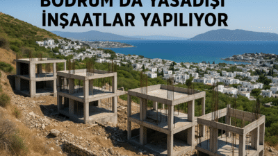 Bodrum’un dört bir yanında yükselen kaçak inşaatlar, göz göre göre