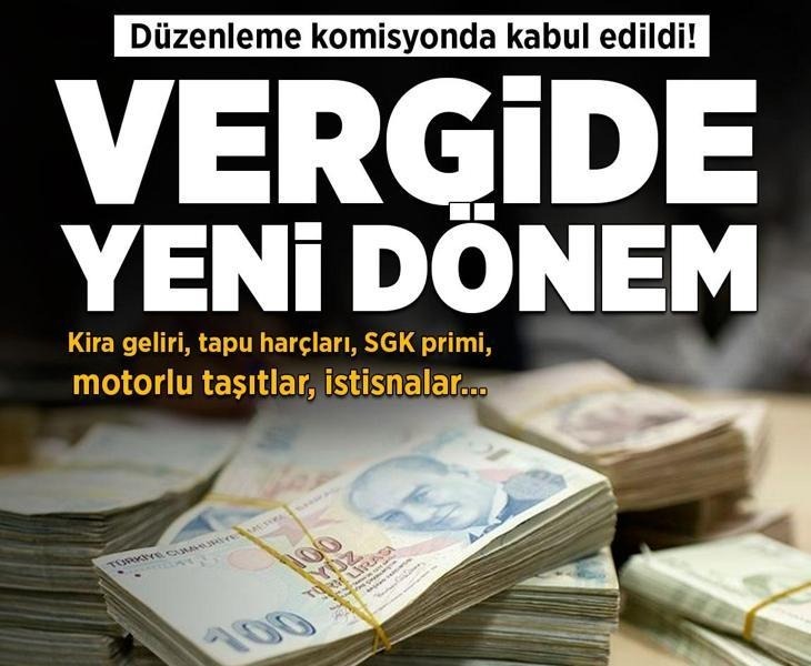 Kira Gelirinde Yeni Dönem TBMM Plan ve Bütçe Komisyonu’nda kabul edilen vergi düzenlemesiyle, kira