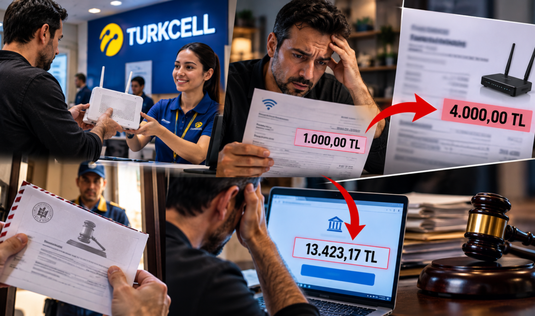 1.000 TL’lik Fatura 13.423 TL’lik Ödemeye Dönüştü. ‘Turkcell’ Bodrum'da faaliyet gösteren bir işletme, Turkcell Superonline aboneliğinin iptali sonrasında